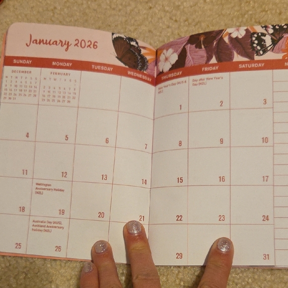 2026 Floral Butterfly Monthly Planner - Picture 5 of 5